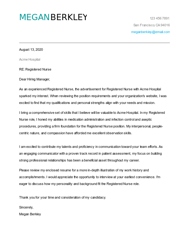 Cover Letter Template 3